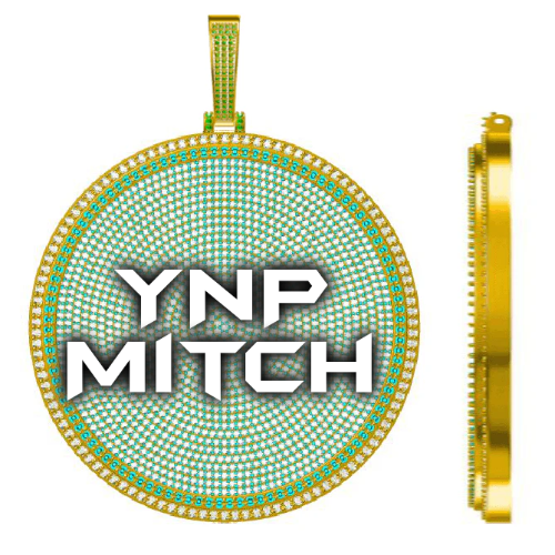 CUSTOM LETTER NECKLACE 3D BIG DISC