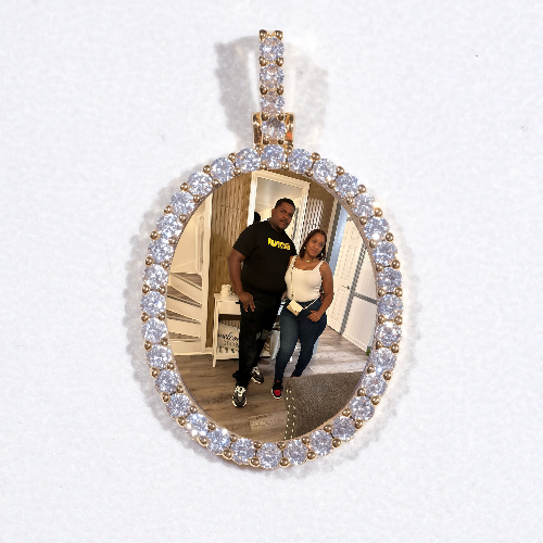 3D Oval Custom Picture Pendant
