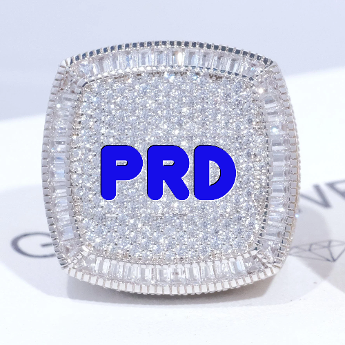 CUSTOM LETTER 3D ICED RING