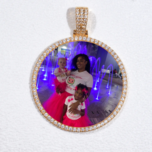 MEDIUM 3D CIRCLE CUSTOM PICTURE PENDANT