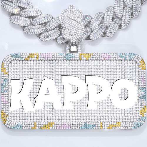 CUSTOM LETTER NECKLACE 3D COLORFUL SQUARE