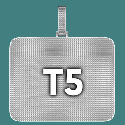 CUSTOM LETTER NECKLACE 3D BIG SQUARE