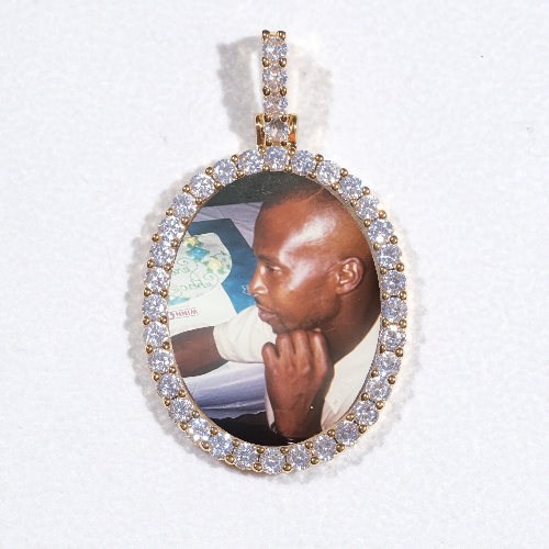 3D Oval Custom Picture Pendant
