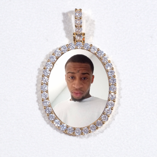 3D Oval Custom Picture Pendant