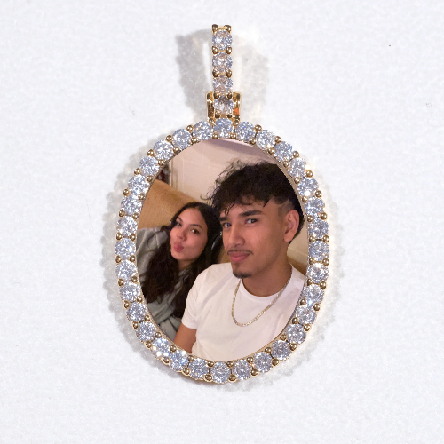 3D Oval Custom Picture Pendant