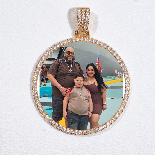 MEDIUM 3D CIRCLE CUSTOM PICTURE PENDANT