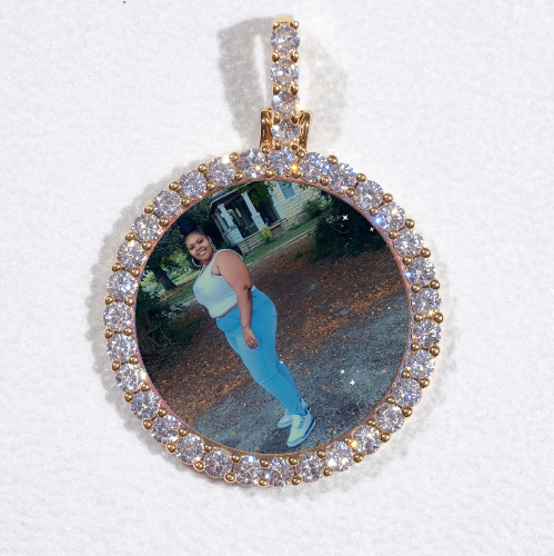 3D CIRCLE CUSTOM PICTURE PENDANT SMALL SIZE