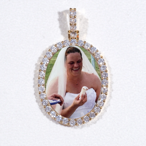 3D Oval Custom Picture Pendant