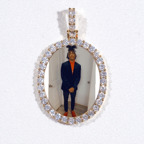 3D Oval Custom Picture Pendant