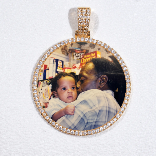 MEDIUM 3D CIRCLE CUSTOM PICTURE PENDANT