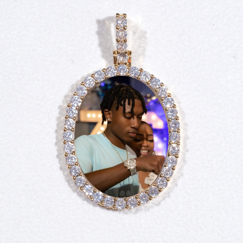 3D Oval Custom Picture Pendant