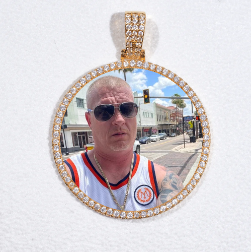 MEDIUM 3D CIRCLE CUSTOM PICTURE PENDANT