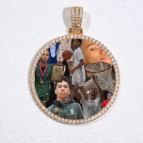 MEDIUM 3D CIRCLE CUSTOM PICTURE PENDANT