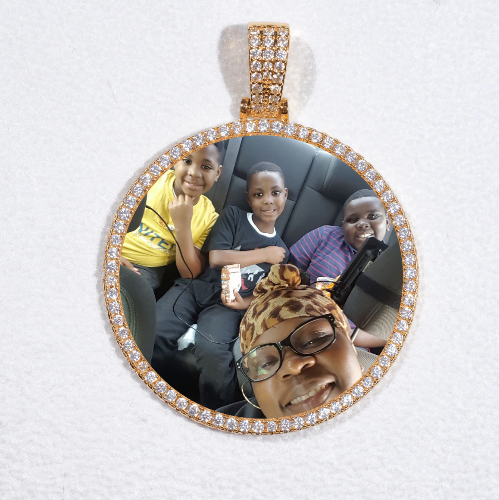 MEDIUM 3D CIRCLE CUSTOM PICTURE PENDANT
