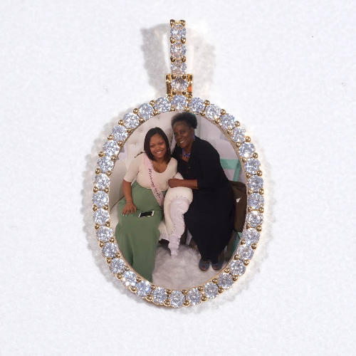 3D Oval Custom Picture Pendant