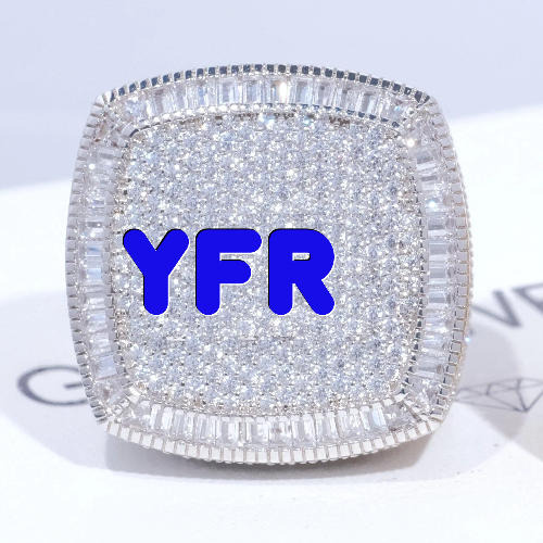 CUSTOM LETTER 3D ICED RING