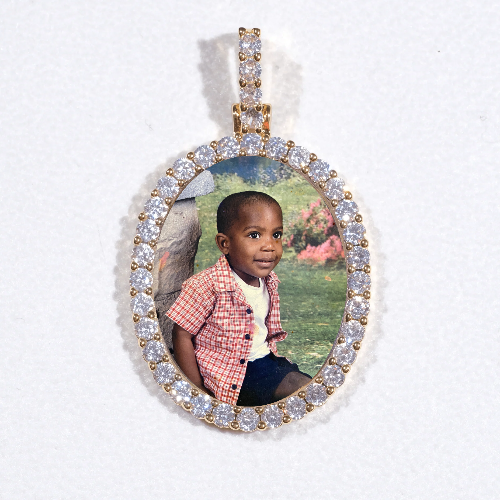 3D Oval Custom Picture Pendant