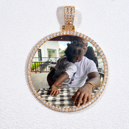 MEDIUM 3D CIRCLE CUSTOM PICTURE PENDANT