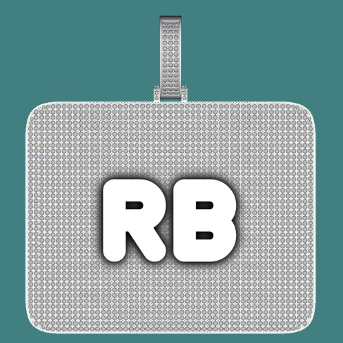 CUSTOM LETTER NECKLACE 3D BIG SQUARE