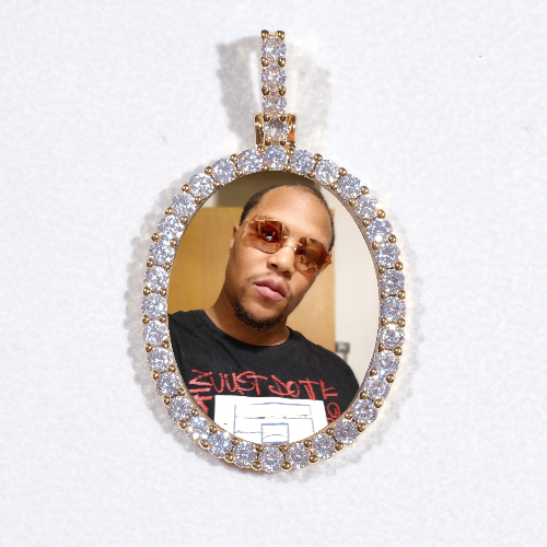 3D Oval Custom Picture Pendant