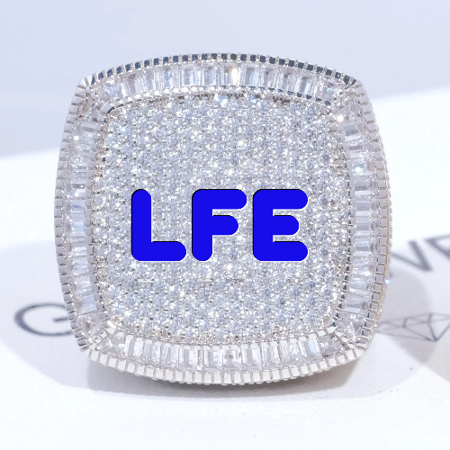 CUSTOM LETTER 3D ICED RING