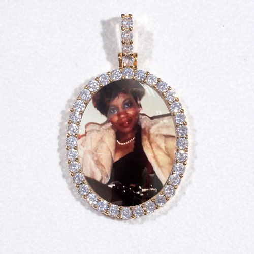 3D Oval Custom Picture Pendant