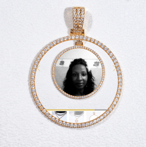 MEDIUM 3D CIRCLE CUSTOM PICTURE PENDANT