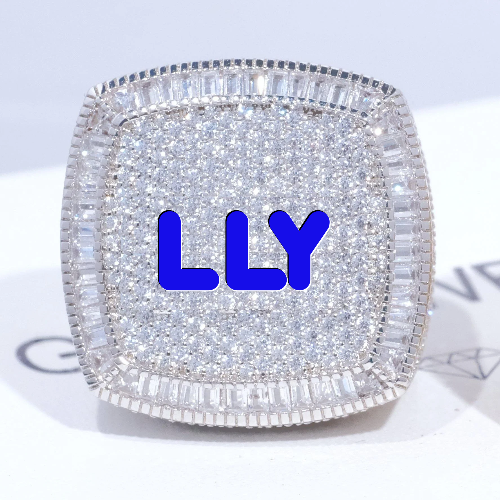 CUSTOM LETTER 3D ICED RING