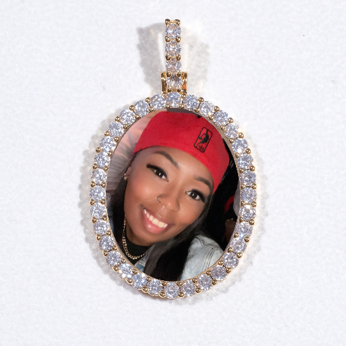 3D Oval Custom Picture Pendant