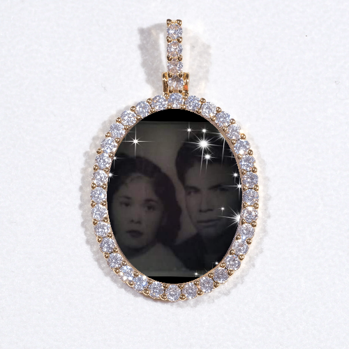 3D Oval Custom Picture Pendant