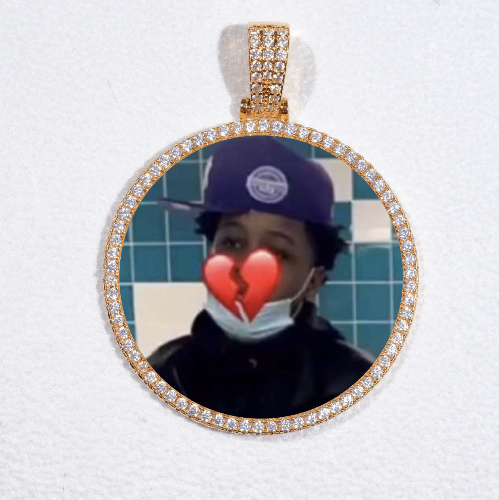 MEDIUM 3D CIRCLE CUSTOM PICTURE PENDANT