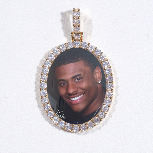 3D Oval Custom Picture Pendant
