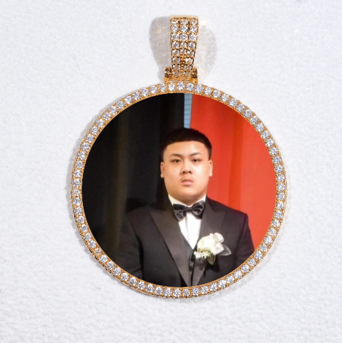 MEDIUM 3D CIRCLE CUSTOM PICTURE PENDANT