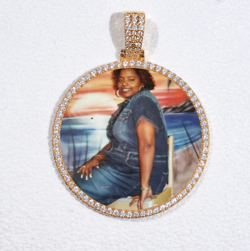 MEDIUM 3D CIRCLE CUSTOM PICTURE PENDANT