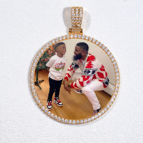 MEDIUM 3D CIRCLE CUSTOM PICTURE PENDANT