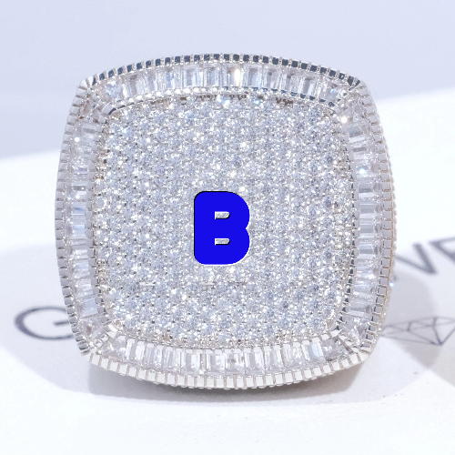 CUSTOM LETTER 3D ICED RING