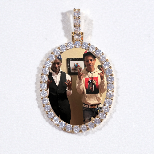 3D Oval Custom Picture Pendant