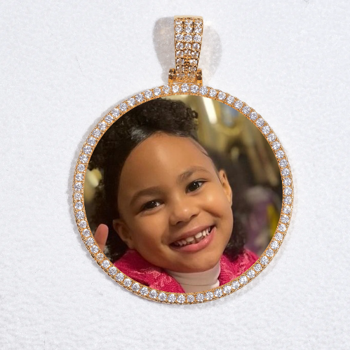 MEDIUM 3D CIRCLE CUSTOM PICTURE PENDANT