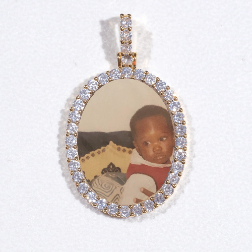 3D Oval Custom Picture Pendant