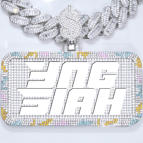 CUSTOM LETTER NECKLACE 3D COLORFUL SQUARE