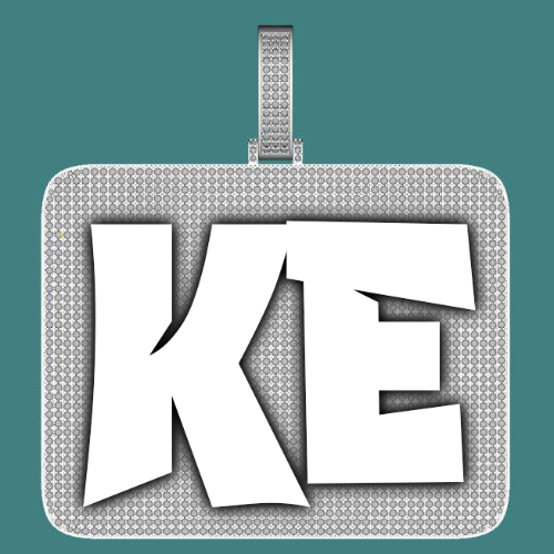 CUSTOM LETTER NECKLACE 3D BIG SQUARE