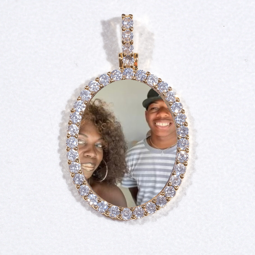 3D Oval Custom Picture Pendant