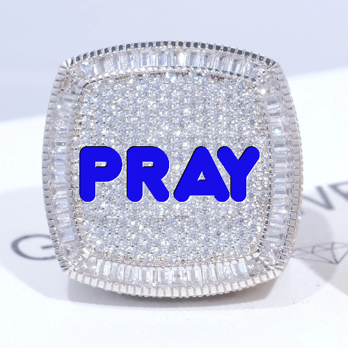 CUSTOM LETTER 3D ICED RING