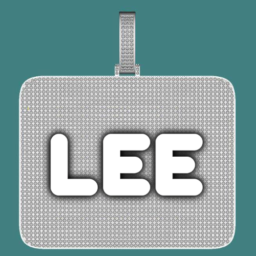 CUSTOM LETTER NECKLACE 3D BIG SQUARE