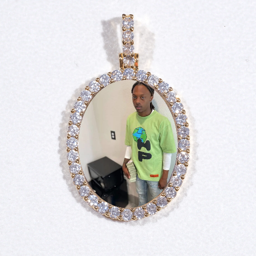 3D Oval Custom Picture Pendant