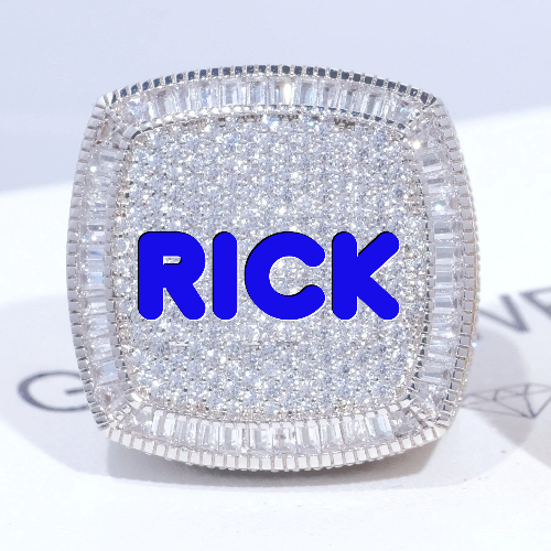 CUSTOM LETTER 3D ICED RING
