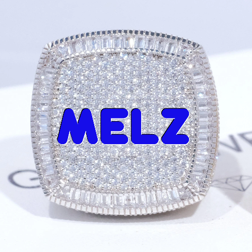 CUSTOM LETTER 3D ICED RING