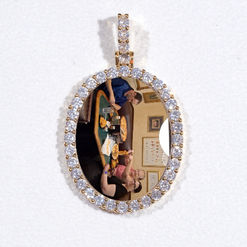 3D Oval Custom Picture Pendant