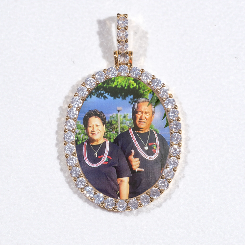 3D Oval Custom Picture Pendant