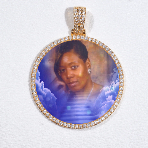MEDIUM 3D CIRCLE CUSTOM PICTURE PENDANT